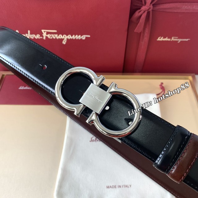 菲拉格慕專櫃款男士皮帶 Ferragamo精品銅扣腰帶  jjp1950